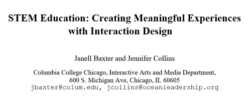 STEM Education: Creating Meaningful Experiences with Interaction Design